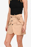 Marissa Webb Beige Wrap Around Mini Skirt Size 2