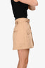 Marissa Webb Beige Wrap Around Mini Skirt Size 2