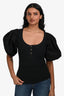 Ulla Johnson Black Cotton Puffy Short Sleeves Size XS