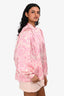 Maje Pink/Cream Paisley Print Blouse Size 2