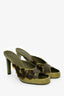 Fendi Green Translucent Sequin Embellished Heels Size 37
