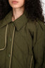 Ba&sh Green Quilted Cropped Bomber Jacket Size XS