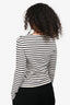 A.W.A.K.E Mode Black/White Striped Cut-Out Long Sleeve Top Size S