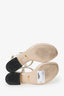 Gucci White Leather Marmont GG T-Strap Sandals Size 38