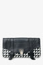 Proenza Schouler Black/White Leather Geometric Print Clutch