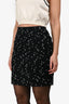 Oscar de la Renta Black/White Wool Mini Skirt Size 6
