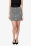 L'Agence Black/White Button Down Mini Skirt Size 4