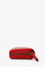 Gucci Red Leather GG Marmont Zippy Wallet