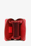 Gucci Red Leather GG Marmont Zippy Wallet