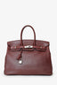 Hermès 2009 Prune Purple Swift Leather Birkin 35 PHW