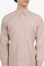 Prada Brown Check Button Down Shirt Size 39 Mens