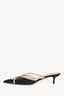 Valentino Black Leather VLogo Kitten Heels Size 42