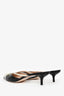 Valentino Black Leather VLogo Kitten Heels Size 42