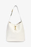 Saint Laurent 2024 White Leather 'Le 5 à 7' Shoulder Bag