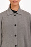 Gucci 2025 Grey Wool/Cashmere Blend Web Button Down Cardigan Size XL