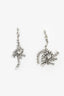 Saint Laurent Crystal Drop Asymmetrical Twist Earrings