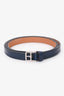 Hermès Navy Leather Mini Etrivière 4 Tours Wrap Bracelet Palladium Hardware