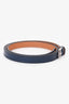 Hermès Navy Leather Mini Etrivière 4 Tours Wrap Bracelet Palladium Hardware