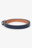 Hermès Navy Leather Mini Etrivière 4 Tours Wrap Bracelet Palladium Hardware