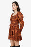 Ulla Johnson Brown Naiya Tiered Ruffle Dress Size 4