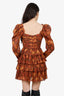 Ulla Johnson Brown Naiya Tiered Ruffle Dress Size 4