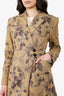 Ganni Brown Jacquard Brocade Blazer Size 34