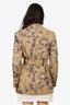 Ganni Brown Jacquard Brocade Blazer Size 34