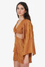 Azulu Brown Striped Cut-out Jumpsuit Size S