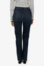 Khaite Navy Denim Straight Leg Jeans Size 26