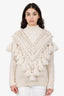Zimmermann Cream Wool Kaleidoscope Tassel Sweater Size 2