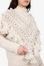 Zimmermann Cream Wool Kaleidoscope Tassel Sweater Size 2