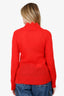 Moncler Red Mohair/Wool Knit V-neck Sweater Size S
