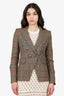 Veronica Beard Brown Houndstooth Plaid Blazer Size 4
