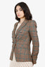 Veronica Beard Brown Houndstooth Plaid Blazer Size 4