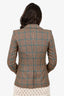Veronica Beard Brown Houndstooth Plaid Blazer Size 4