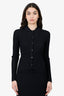 Samsøe & Samsøe Black Ribbed Knit Cardigan Size S