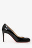 Christian Louboutin Black Patent Round Toe Pumps Size 36.5