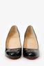 Christian Louboutin Black Patent Round Toe Pumps Size 36.5