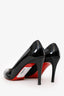 Christian Louboutin Black Patent Round Toe Pumps Size 36.5