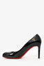 Christian Louboutin Black Patent Round Toe Pumps Size 36.5