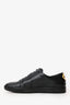 Saint Laurent Black Leather Lip Detail Sneakers Size 38