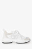 Valentino White VLOGO Shegoes Mesh And Suede Sneakers Size 39