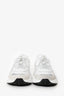 Valentino White VLOGO Shegoes Mesh And Suede Sneakers Size 39
