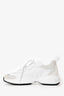 Valentino White VLOGO Shegoes Mesh And Suede Sneakers Size 39