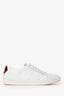 Saint Laurent White Leather Lip Detail Sneakers Size 38