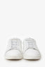 Saint Laurent White Leather Lip Detail Sneakers Size 38