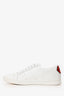 Saint Laurent White Leather Lip Detail Sneakers Size 38