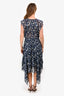 Ulla Johnson Blue Silk Floral 'Caterina' Dress Size 2