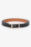 Hermès 2018 Black Leather Behapi Double Tour Bracelet Silver Hardware