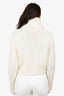 Moncler White Wool-Blend Knit Logo Turtleneck Sweater Size XS